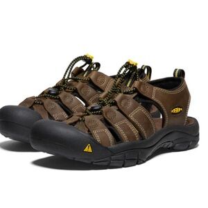KEEN Newport Closed Toe brown leather water sandals hiking outdoor 10